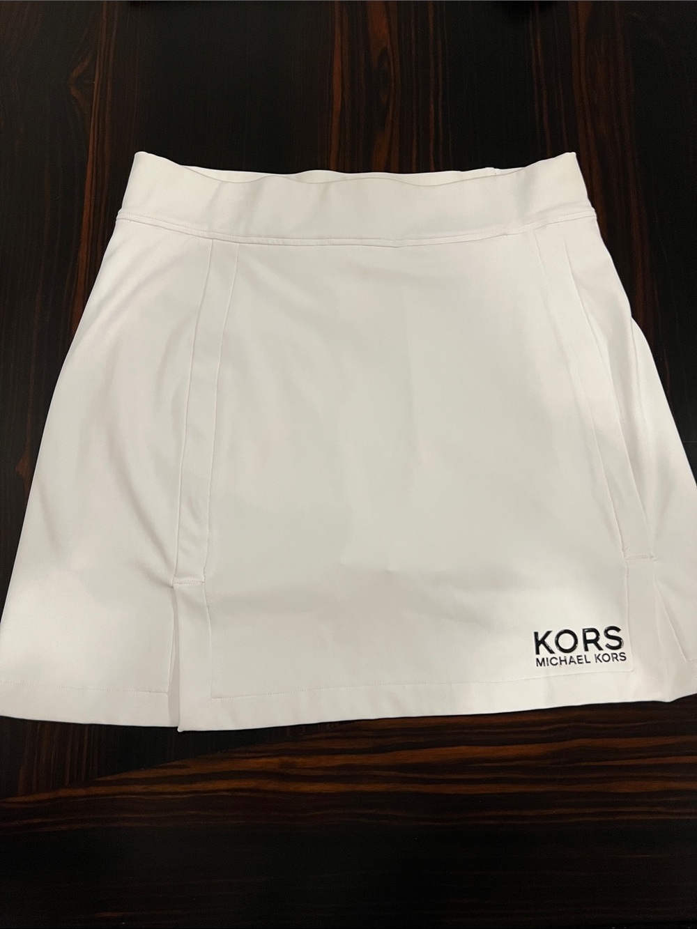 Michael Kors White Performance Mini Skirt with KORS Logo